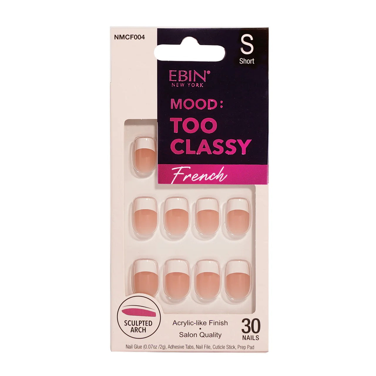 EBIN Too Classy Nails - French 04 (Short)