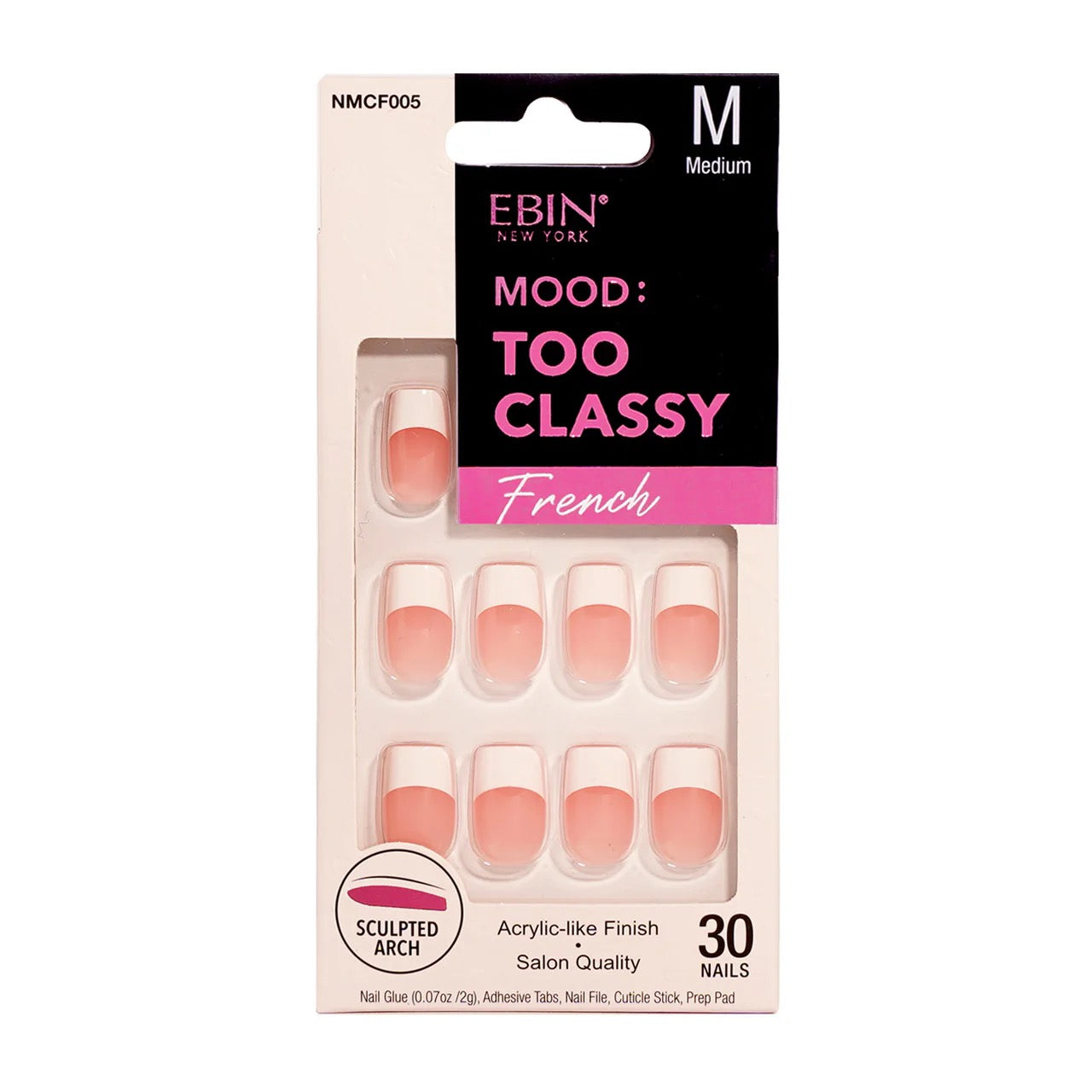 EBIN Too Classy Nails - French 05 (Medium)