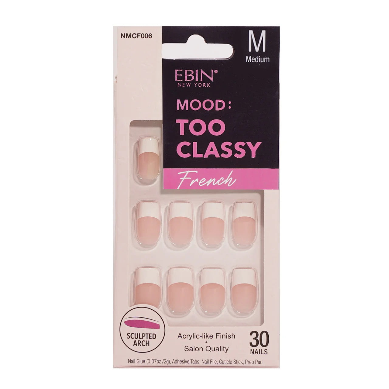 EBIN Too Classy Nails - French 06 (Medium)