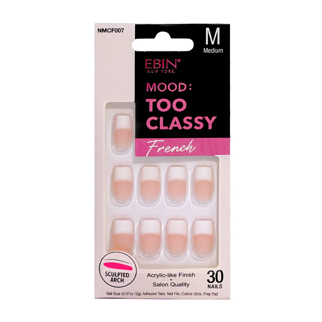 EBIN Too Classy Nails - French 07 (Medium)