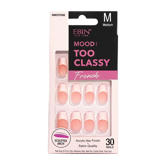 EBIN Too Classy Nails - French 08 (Medium)