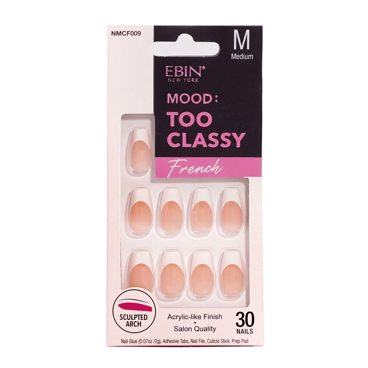 EBIN Too Classy Nails - French 09 (Medium)