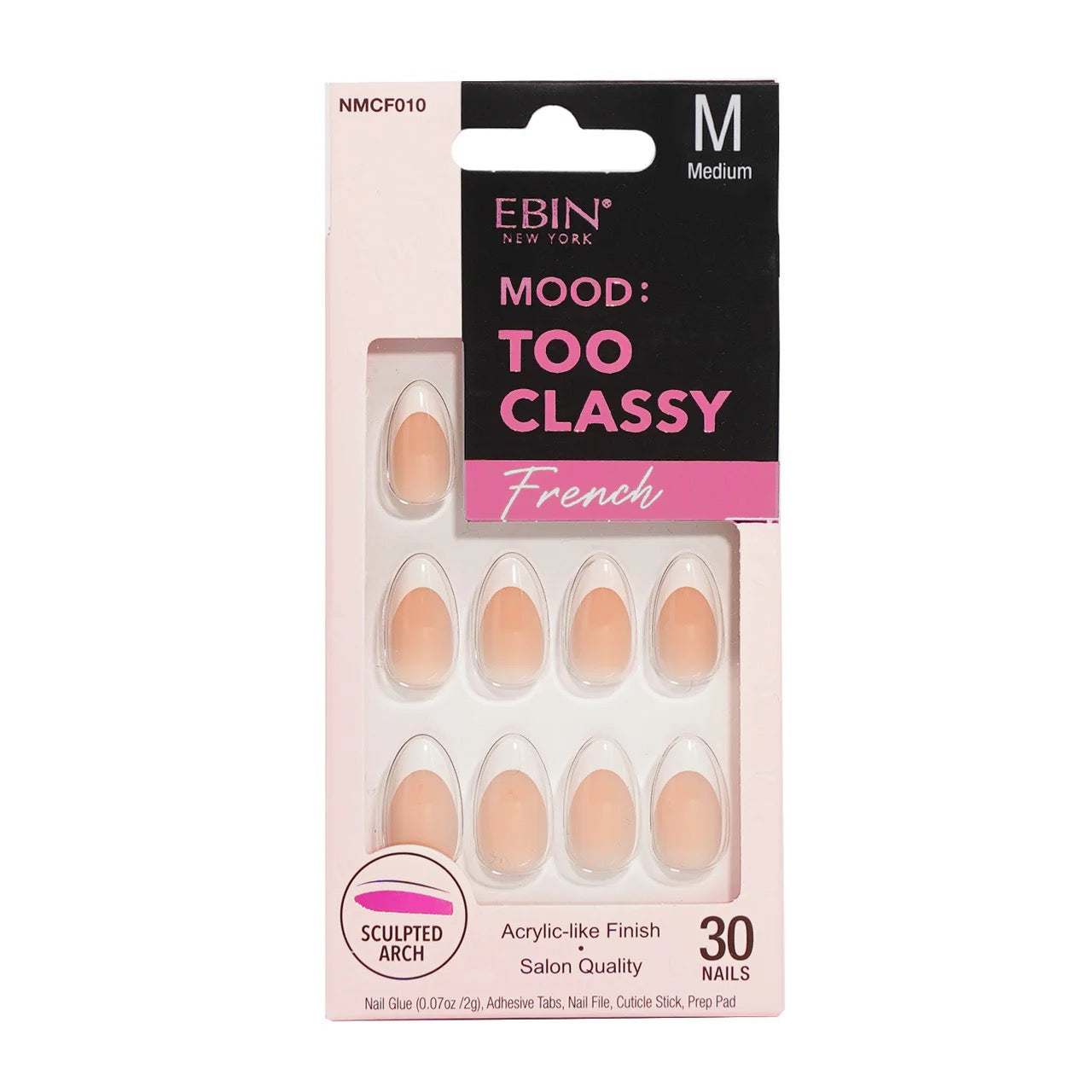 EBIN Too Classy Nails - French 010 (Medium)
