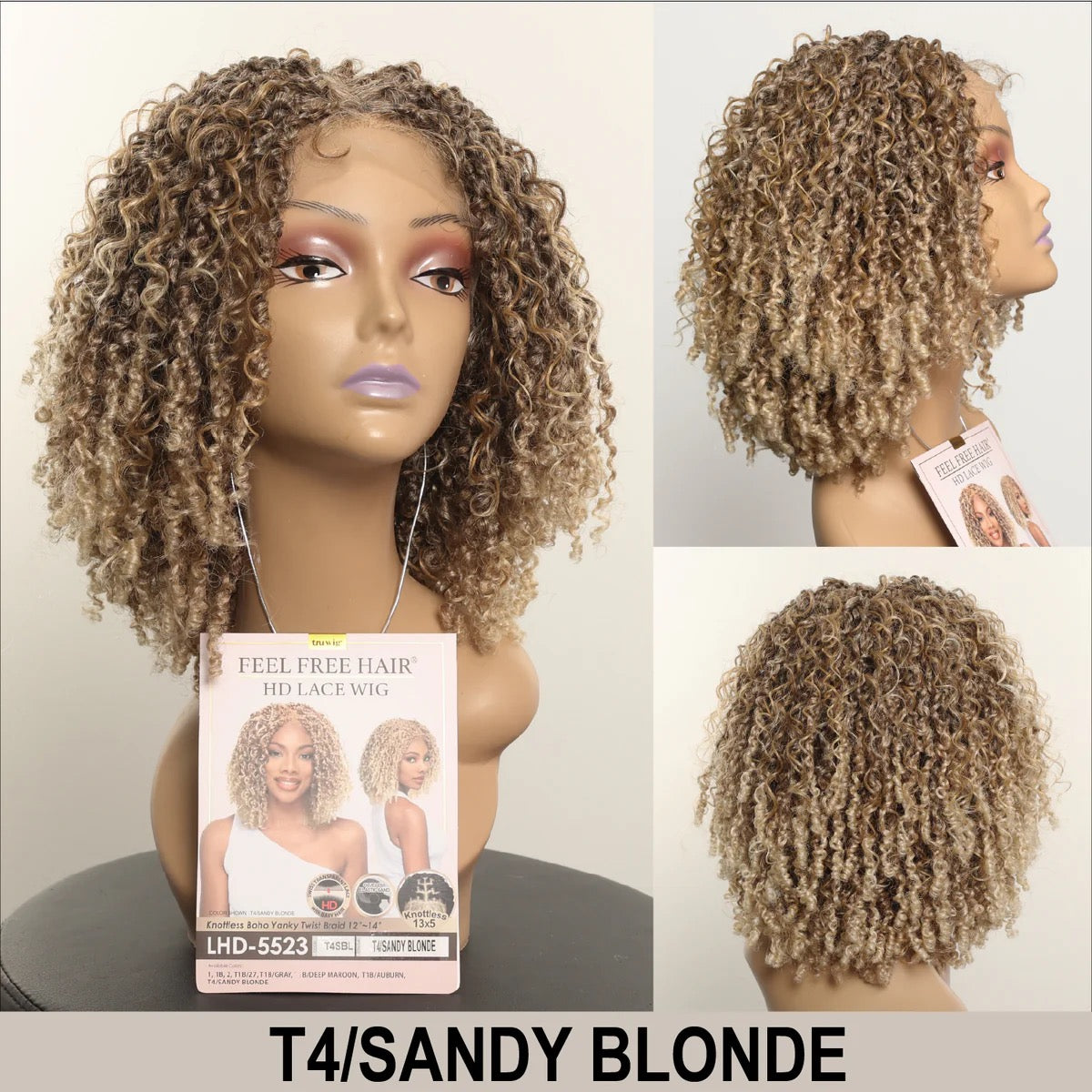 HR Tru Wig LHD-5523 Yanky Twist 12-14" 13X5 HD Lace Wig