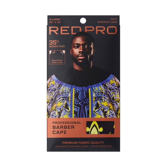 RED PRO Professional Barber Cape - Baroque Luxe