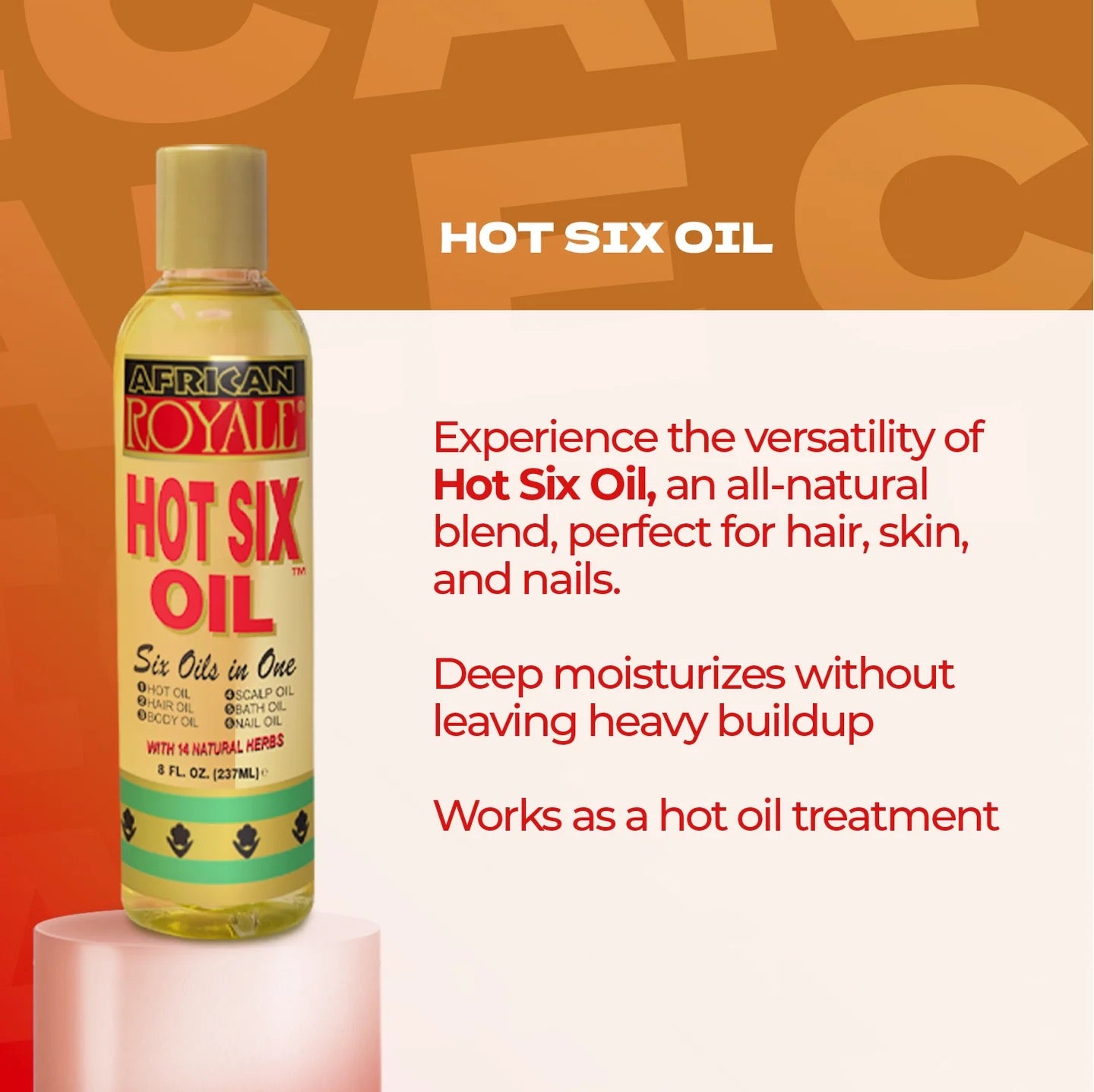 African Royale Hot Six Oil 8oz