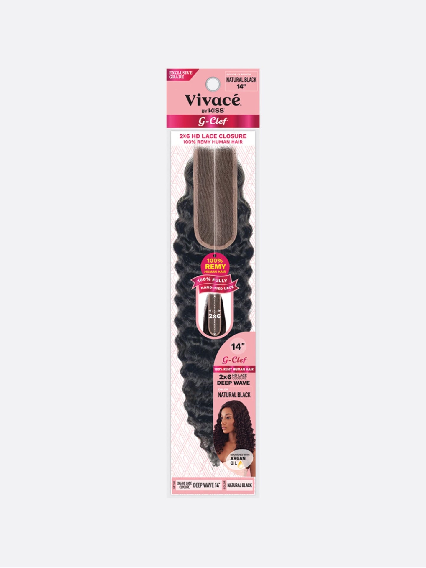Vivace G Clef 2×6 Lace Closure Deep Wave