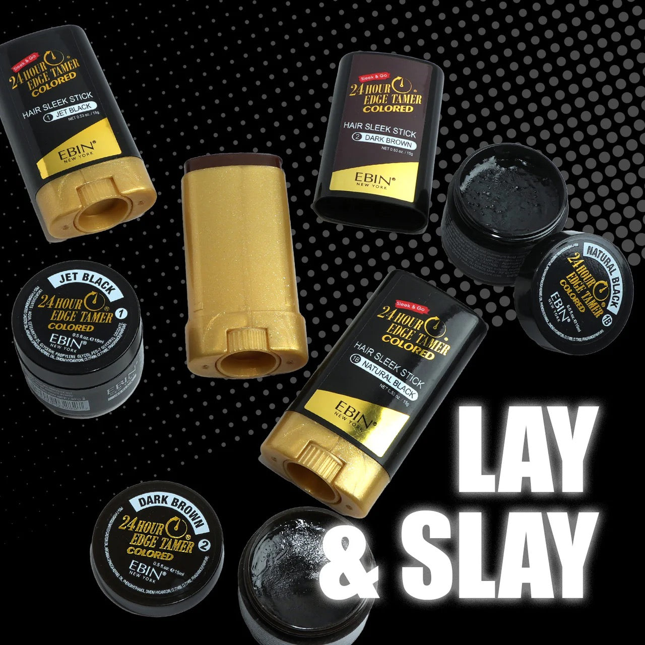 EBIN 24 Hour Colored Sleek Stick Natural Black 0.5 oz