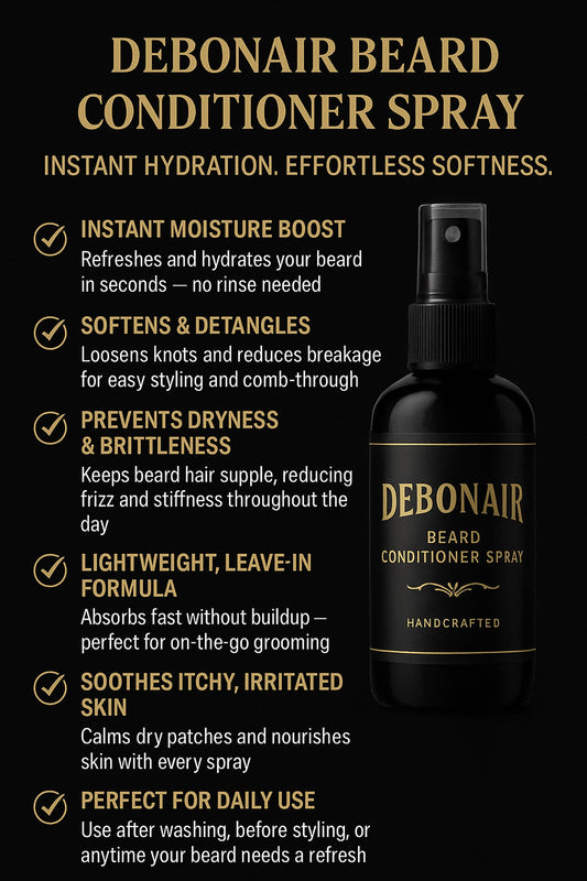 Debonair Beard Conditioner Spray - Shave and a Haircut Fragrance 4 oz