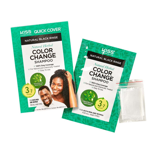 KISS Color Change Shampoo 1 Pack Natural Black