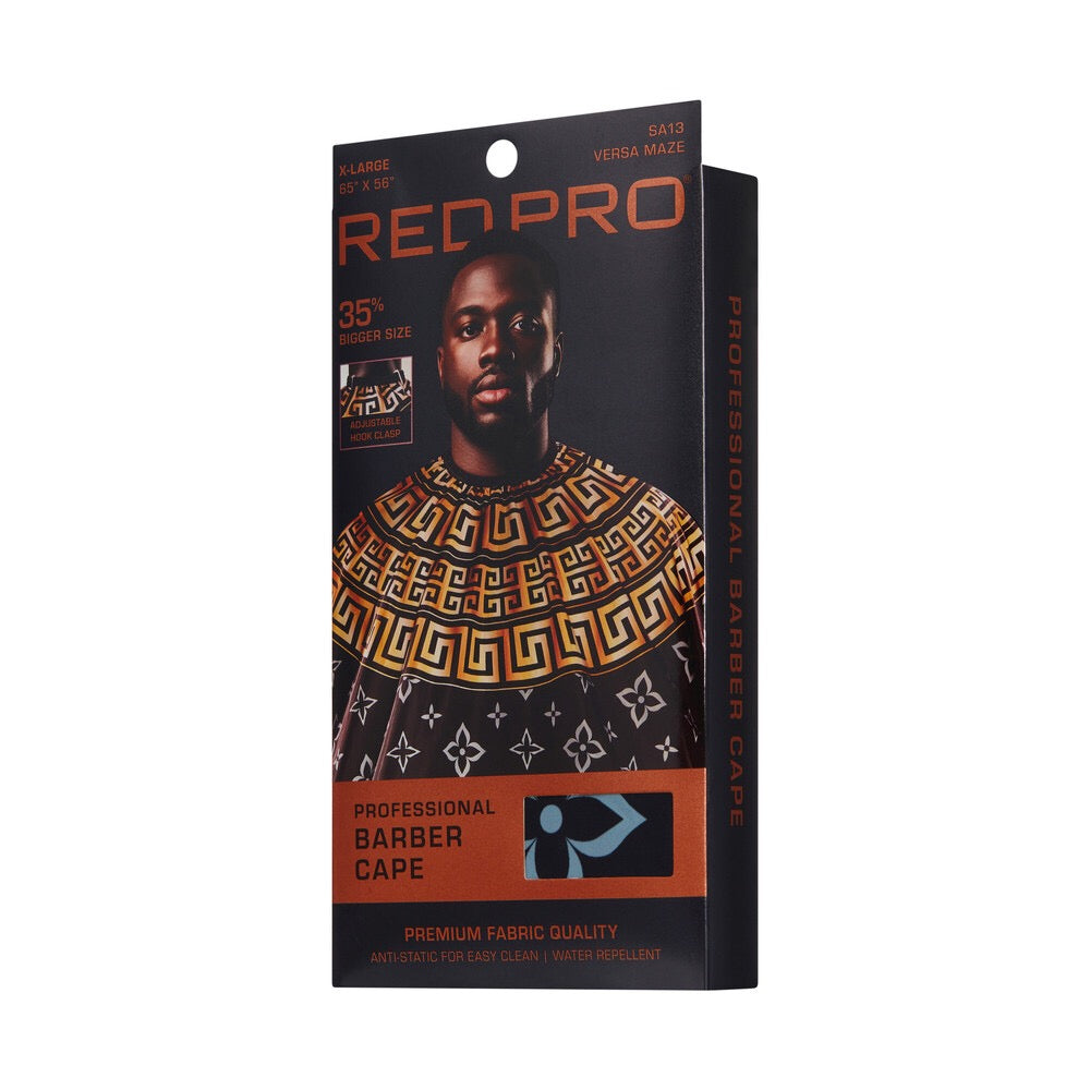 RED PRO Professional Barber Cape - Versa Maze