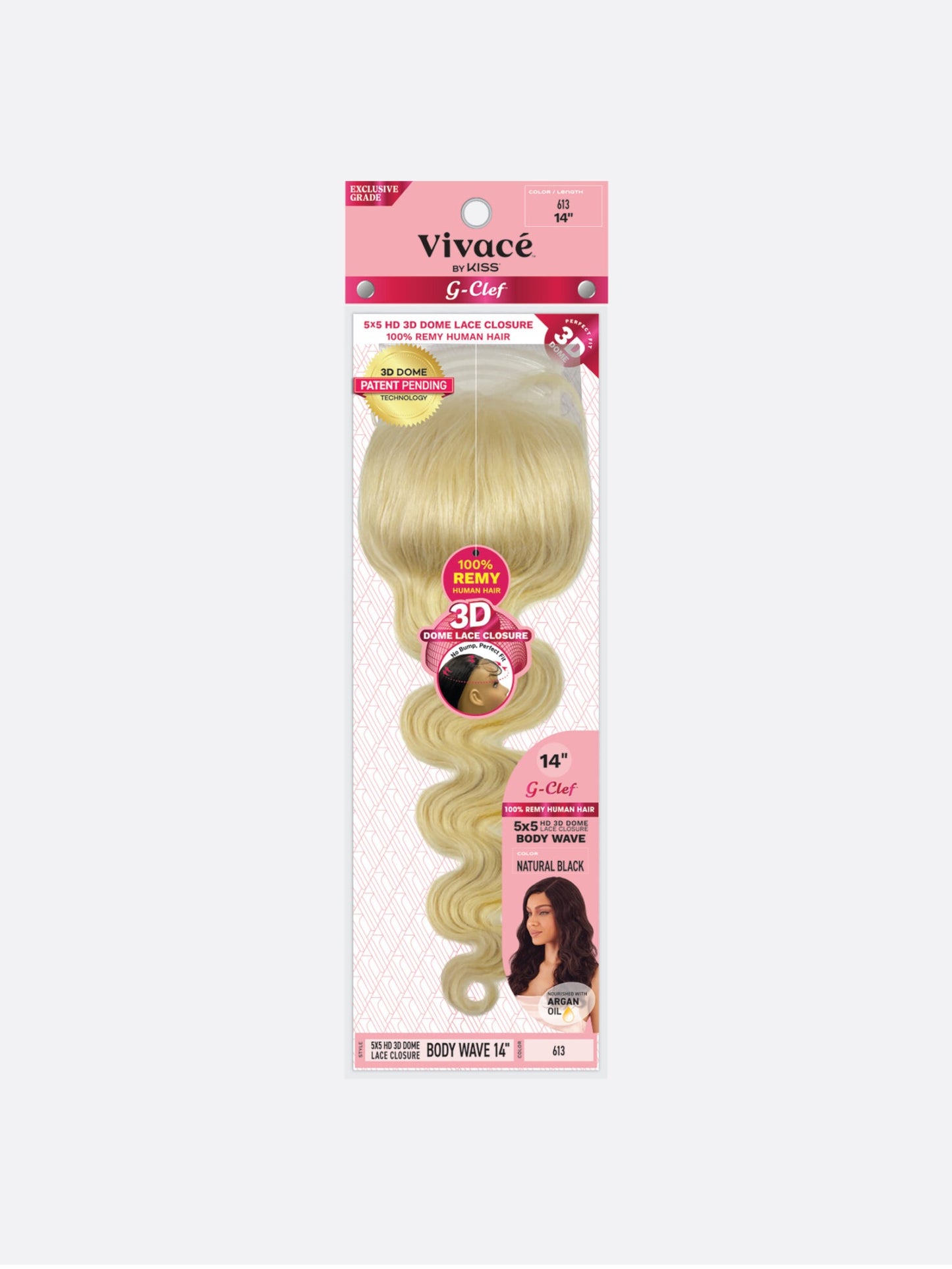 Vivace G CLEF 5X5 3D Dome Lace Closure Body Wave
