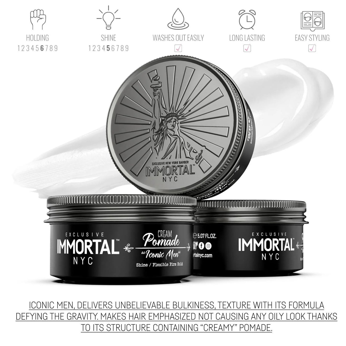 Immortal Cream Pomade "Iconic Man" 5.07 oz