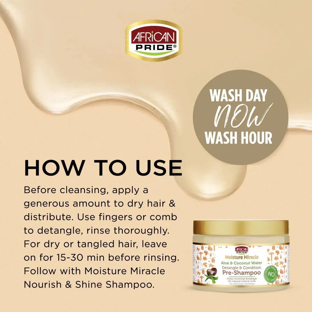 African Pride Moisture Pre Shampoo 12 oz