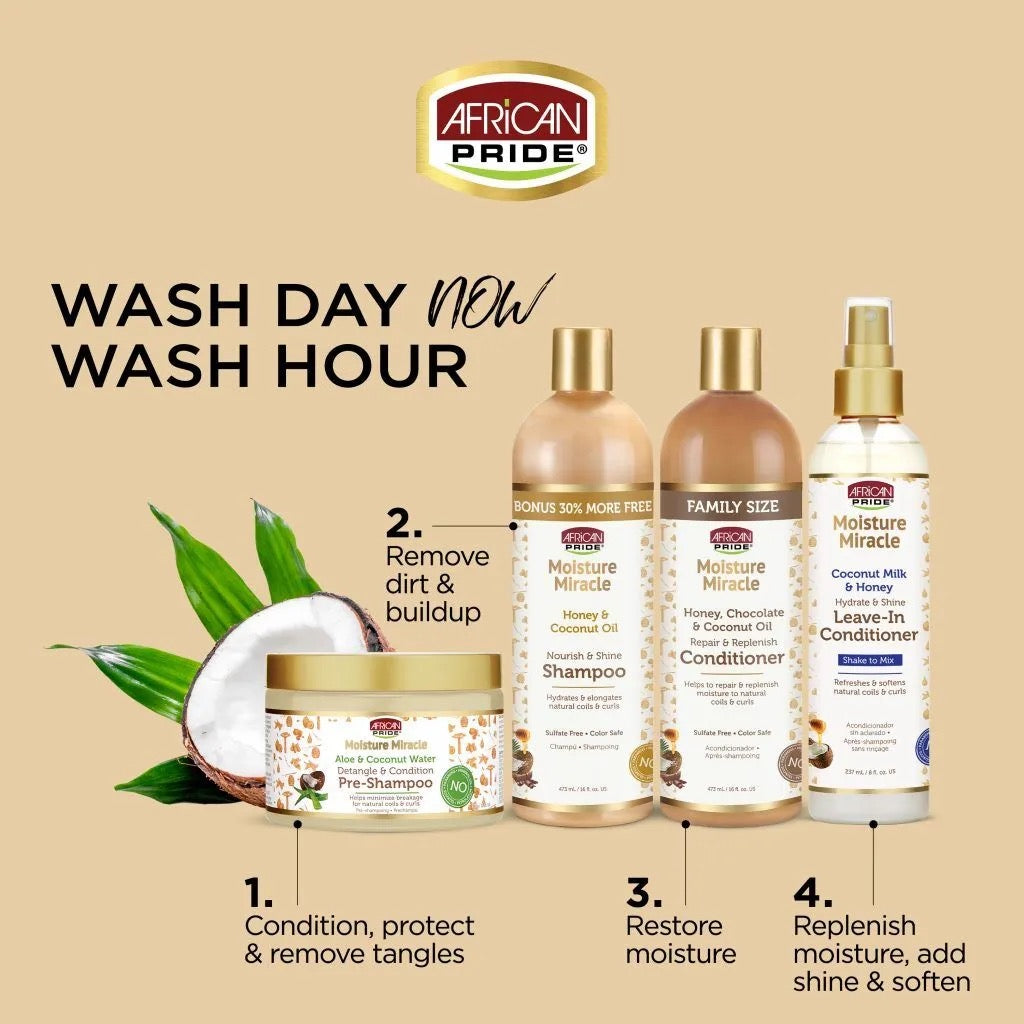 African Pride Moisture Pre Shampoo 12 oz