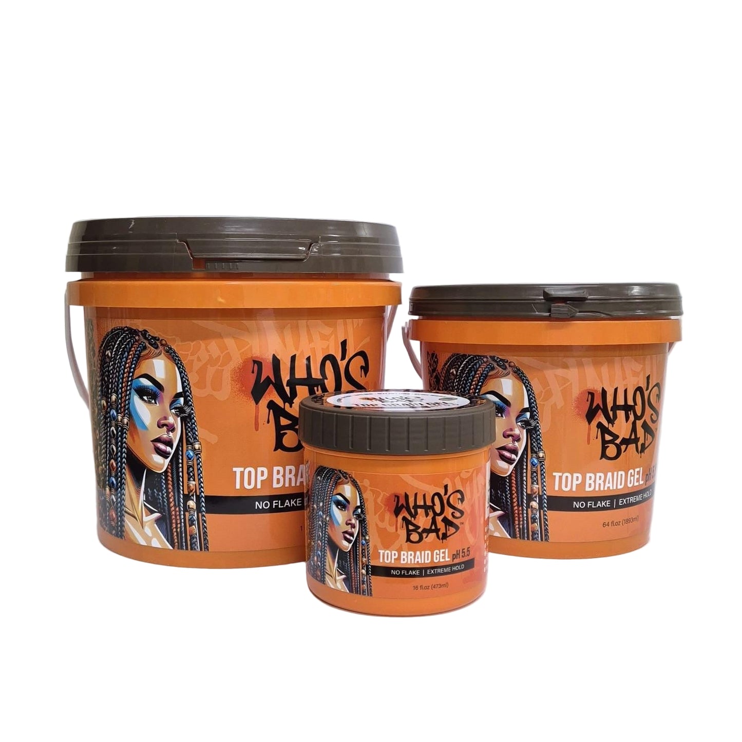 Who's Bad Top Braid Gel Extreme Hold 16oz