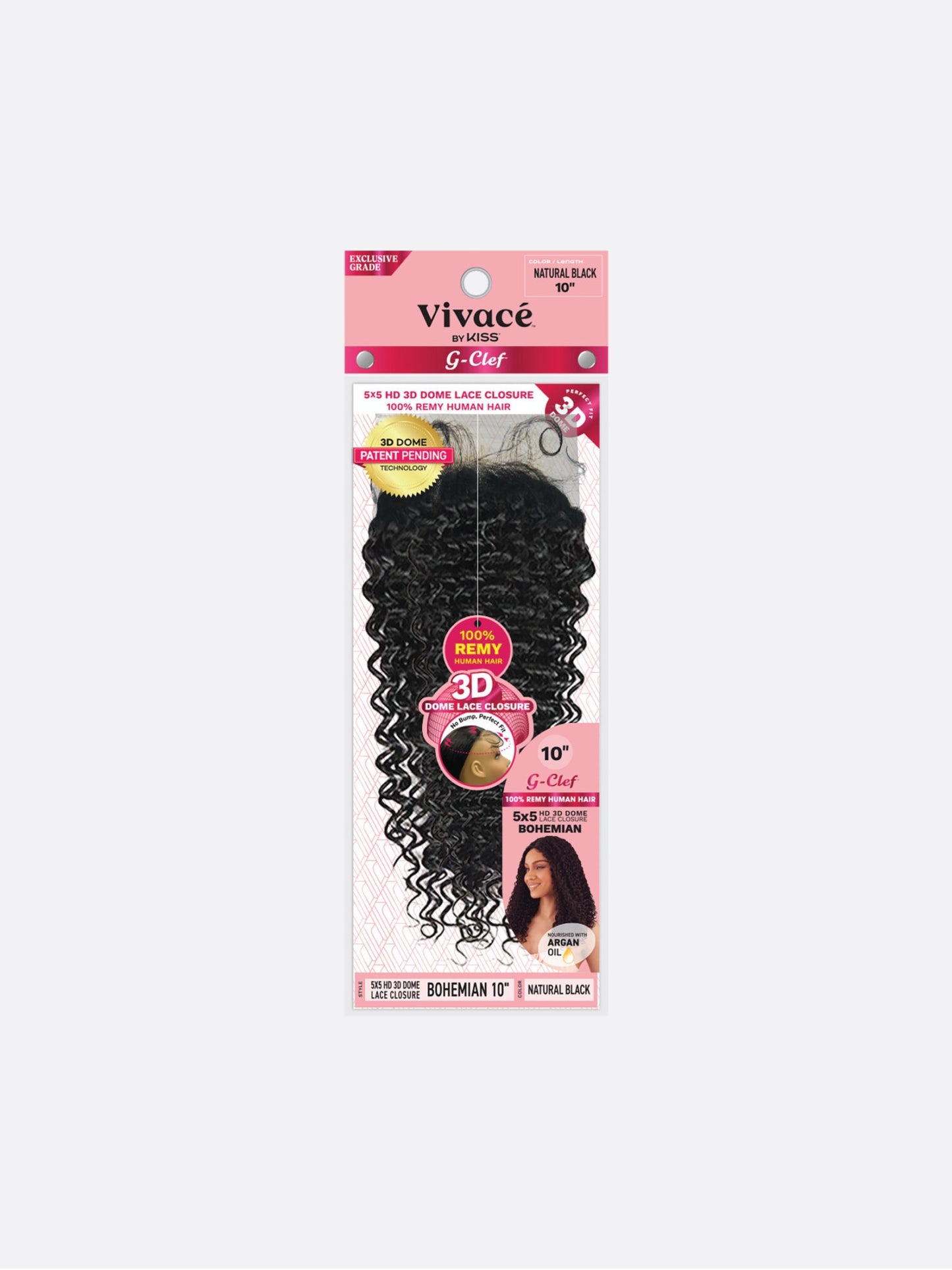 Vivace G CLEF 5X5 3D Dome Lace Closure Bohemian Curl
