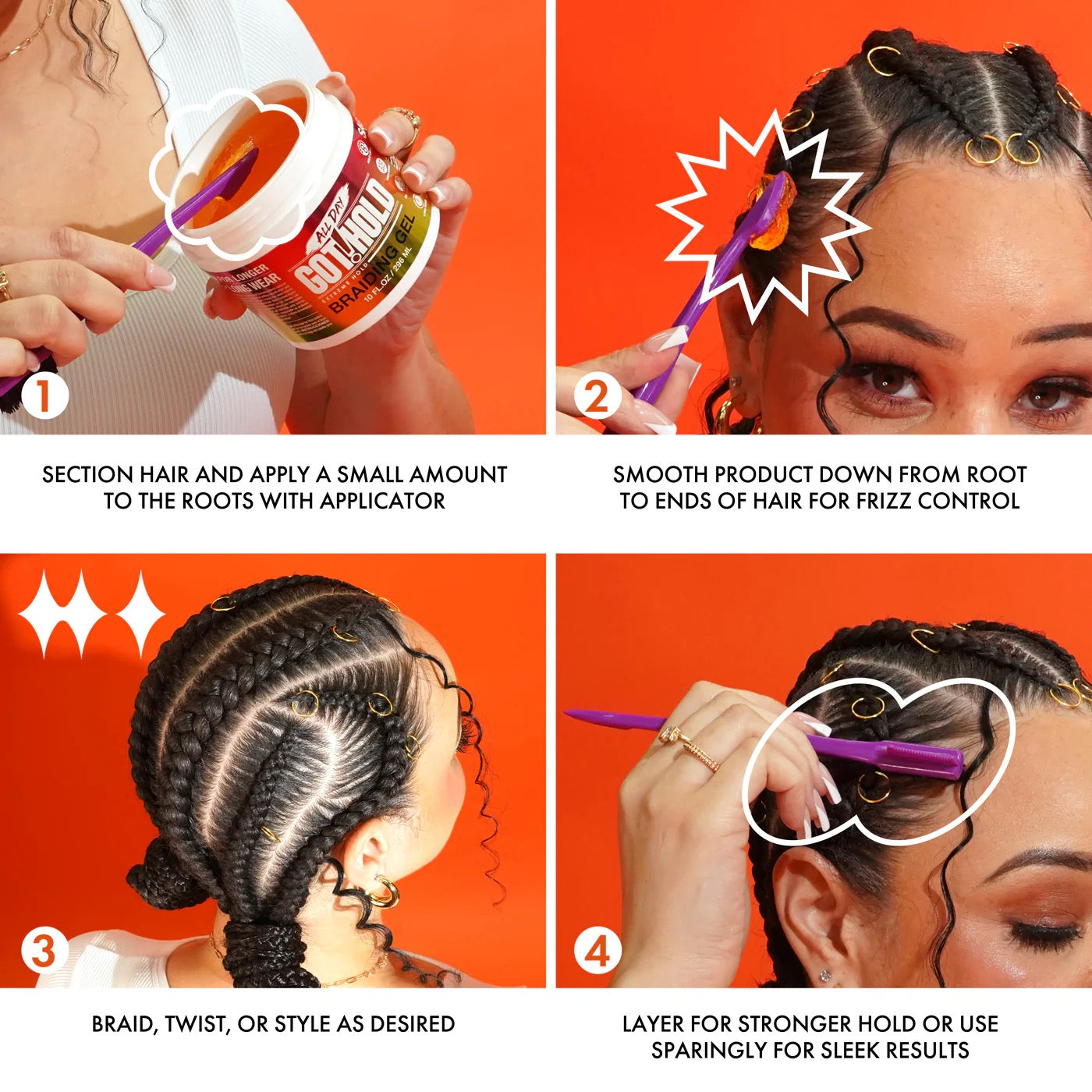 All Day Got Hold Braiding Gel Extreme Hold 5 oz