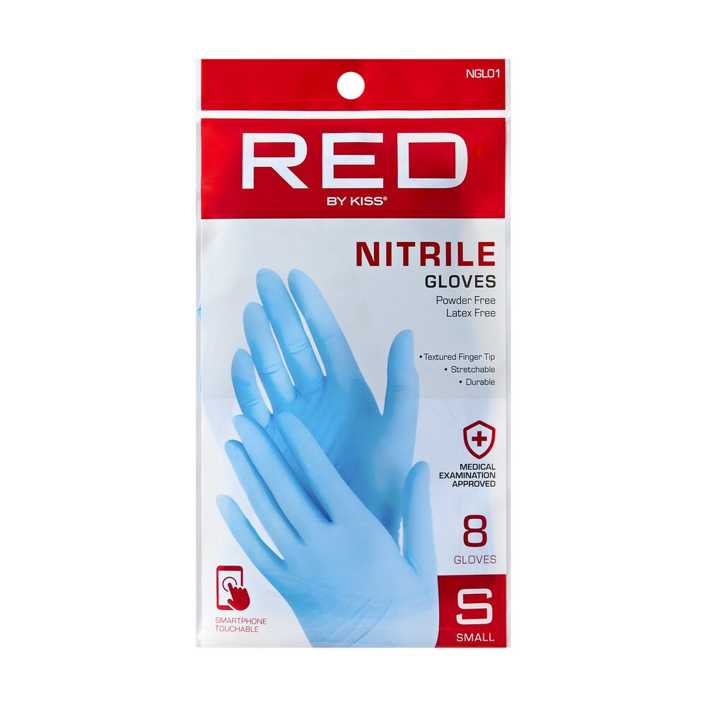 RED Nitrlie Gloves 8 pcs- Blue