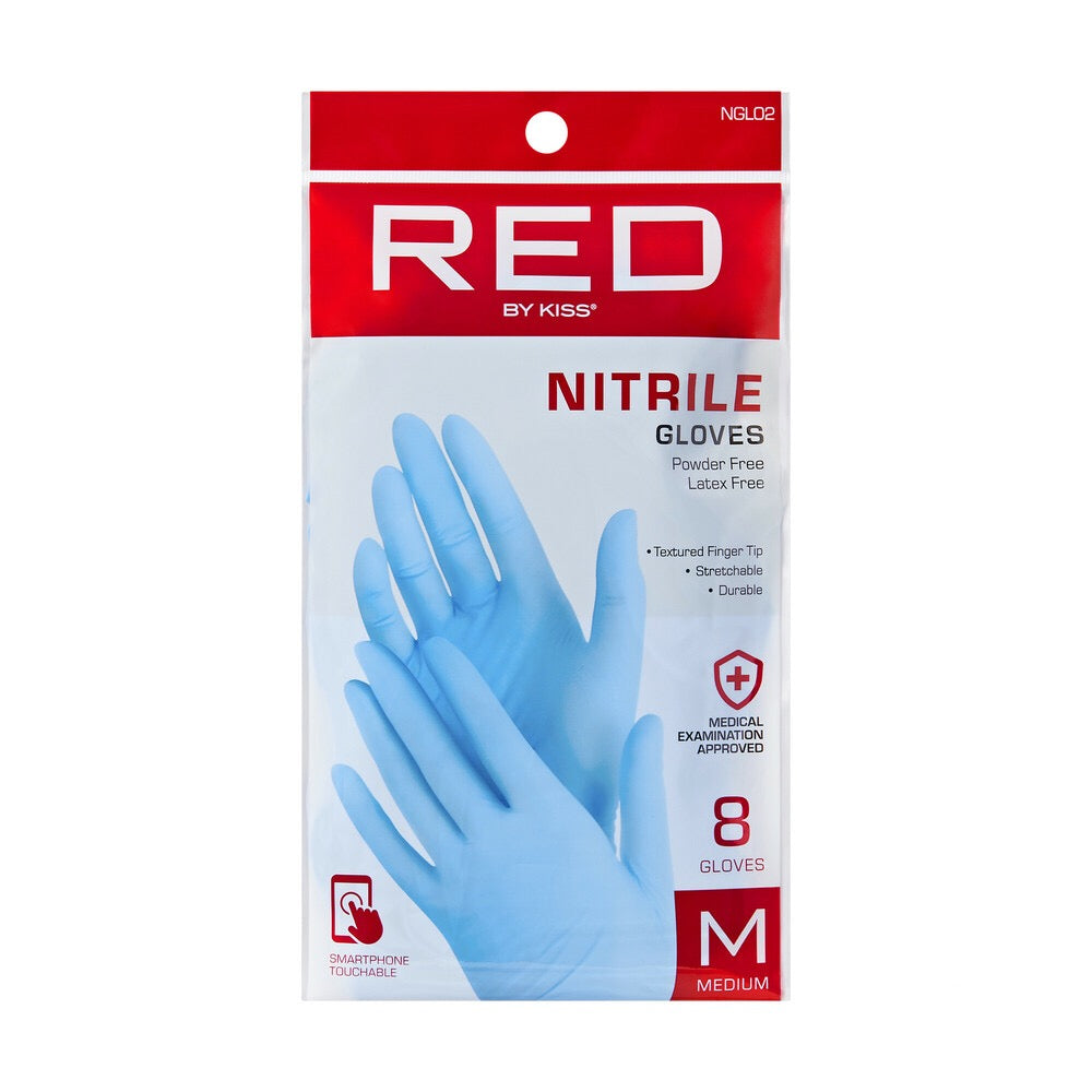 RED Nitrlie Gloves 8 pcs- Blue