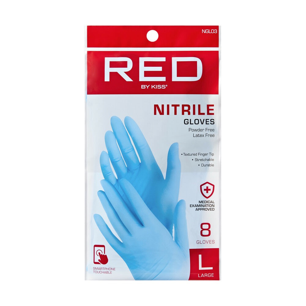 RED Nitrlie Gloves 8 pcs- Blue