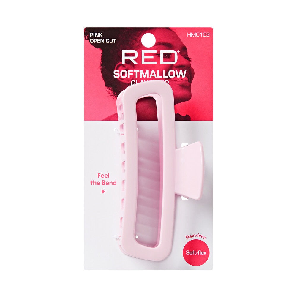 RED Softmallow Claw Clip Open Cut - Pink
