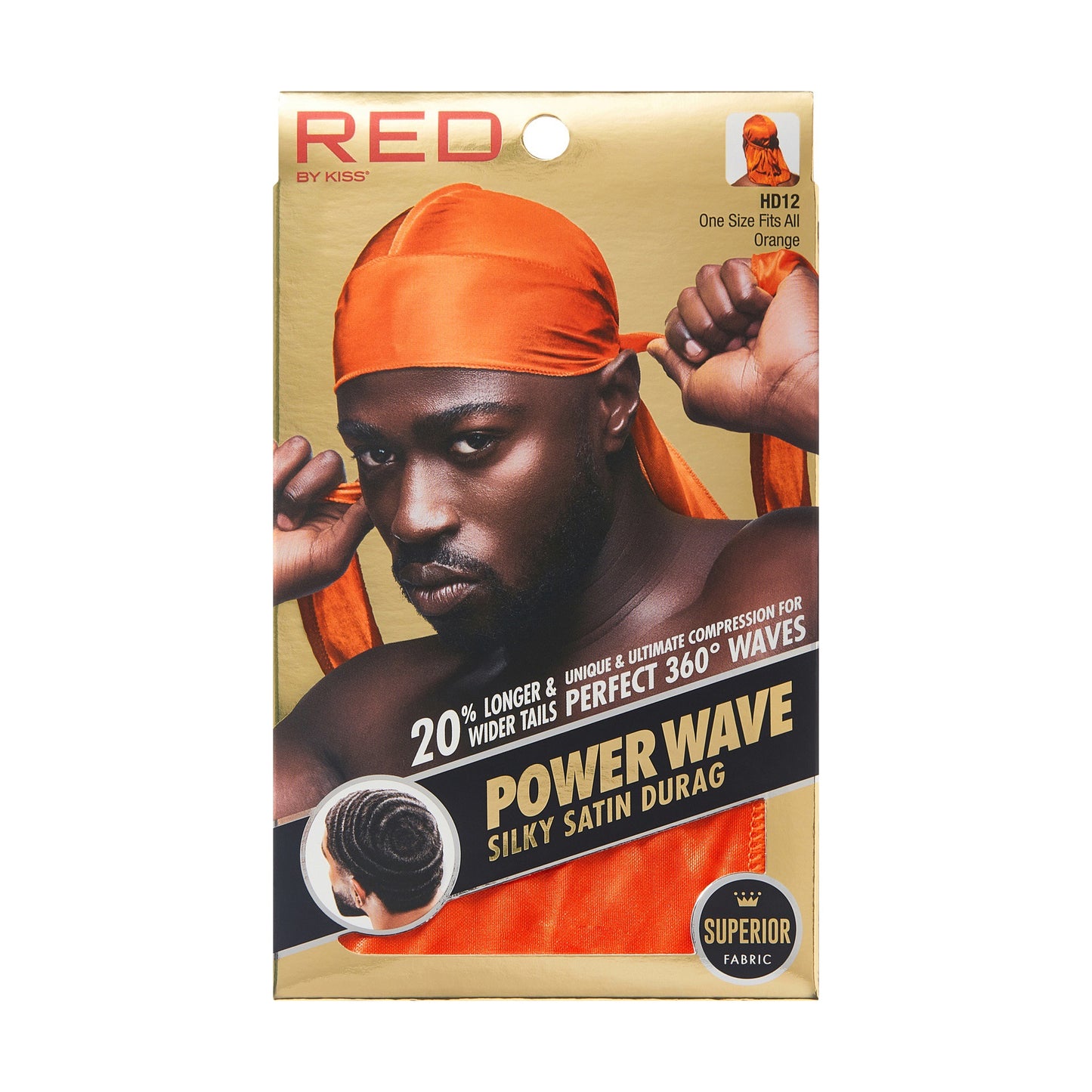 RED Power Wave Silky Durag Orange