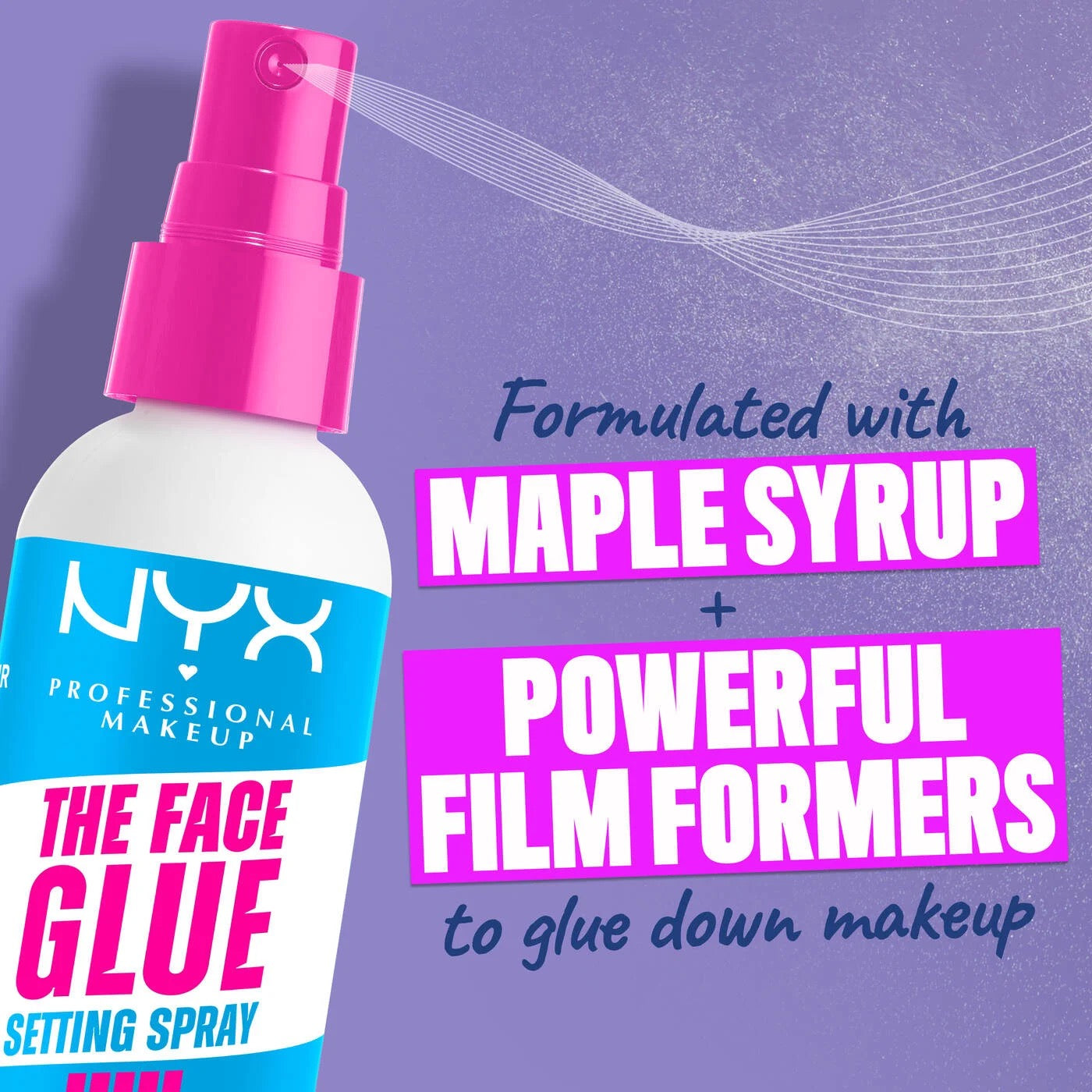 NYX The Face Glue Setting Spray 2.03 fl oz (Full Size)