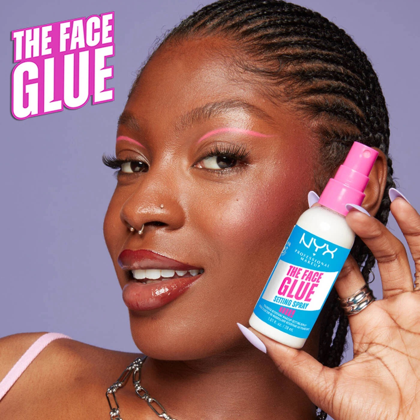 NYX The Face Glue Setting Spray 2.03 fl oz (Full Size)