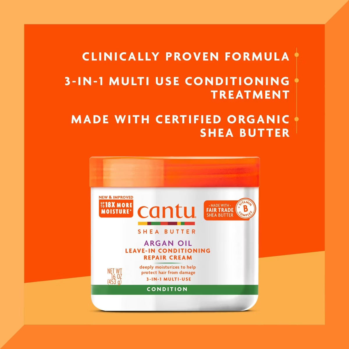 Cantu Leave In Conditioning Cream Argan Oil 16 oz