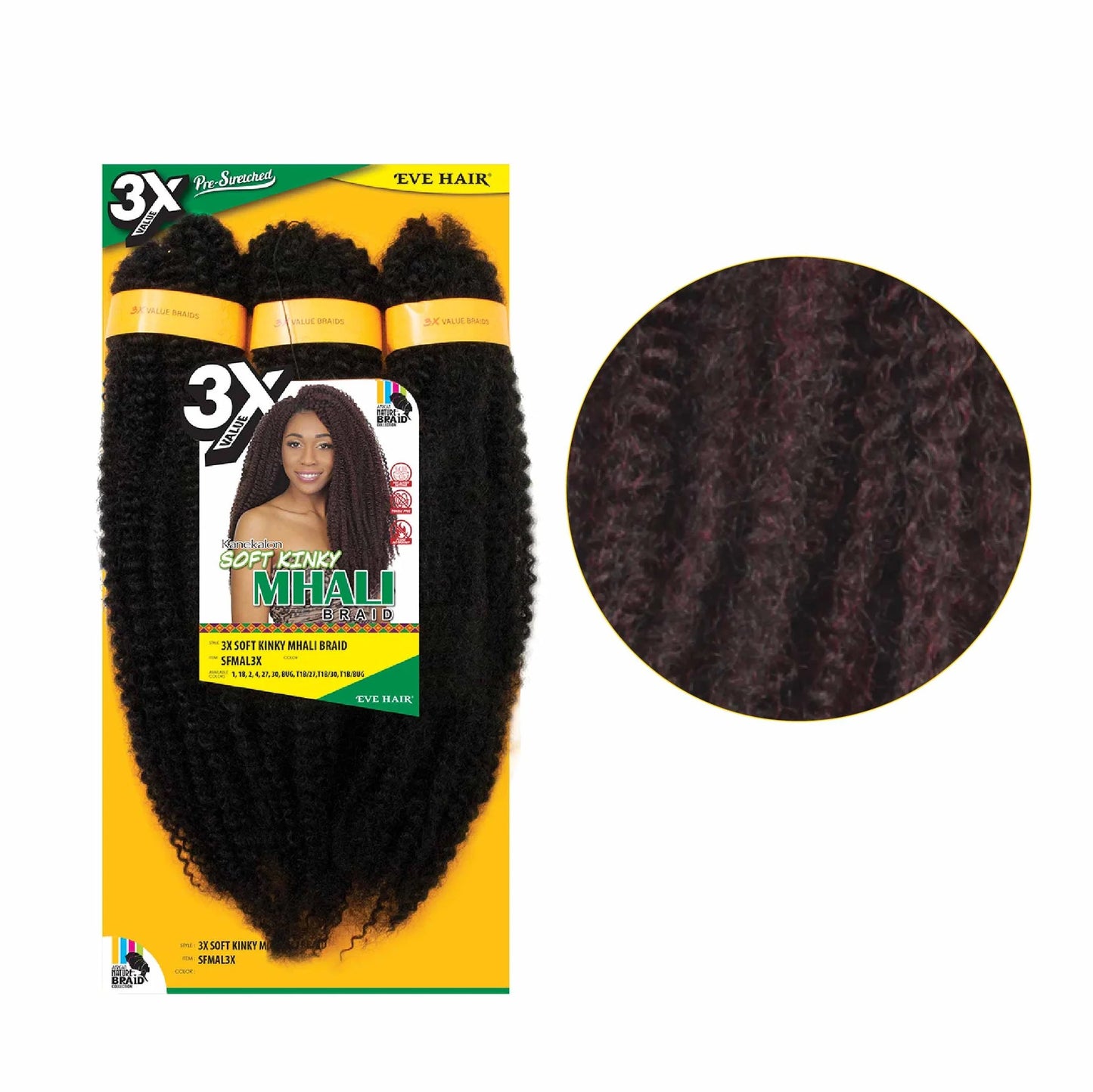EVE 3X SOFT KINKY MHALI BRAID