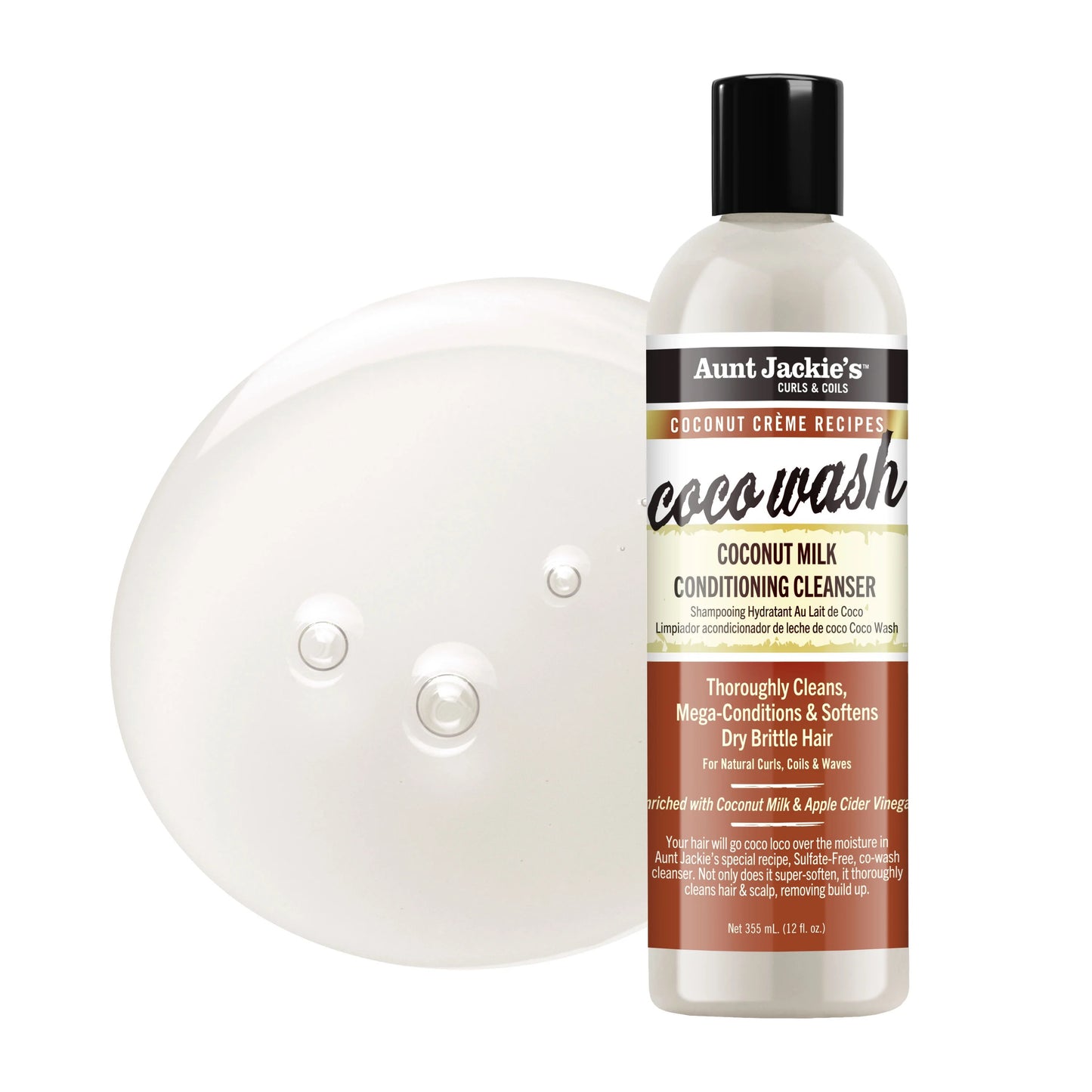 Aunt Jackie's Coco Wash Coconut Milk Conditioning Cleanser 12oz