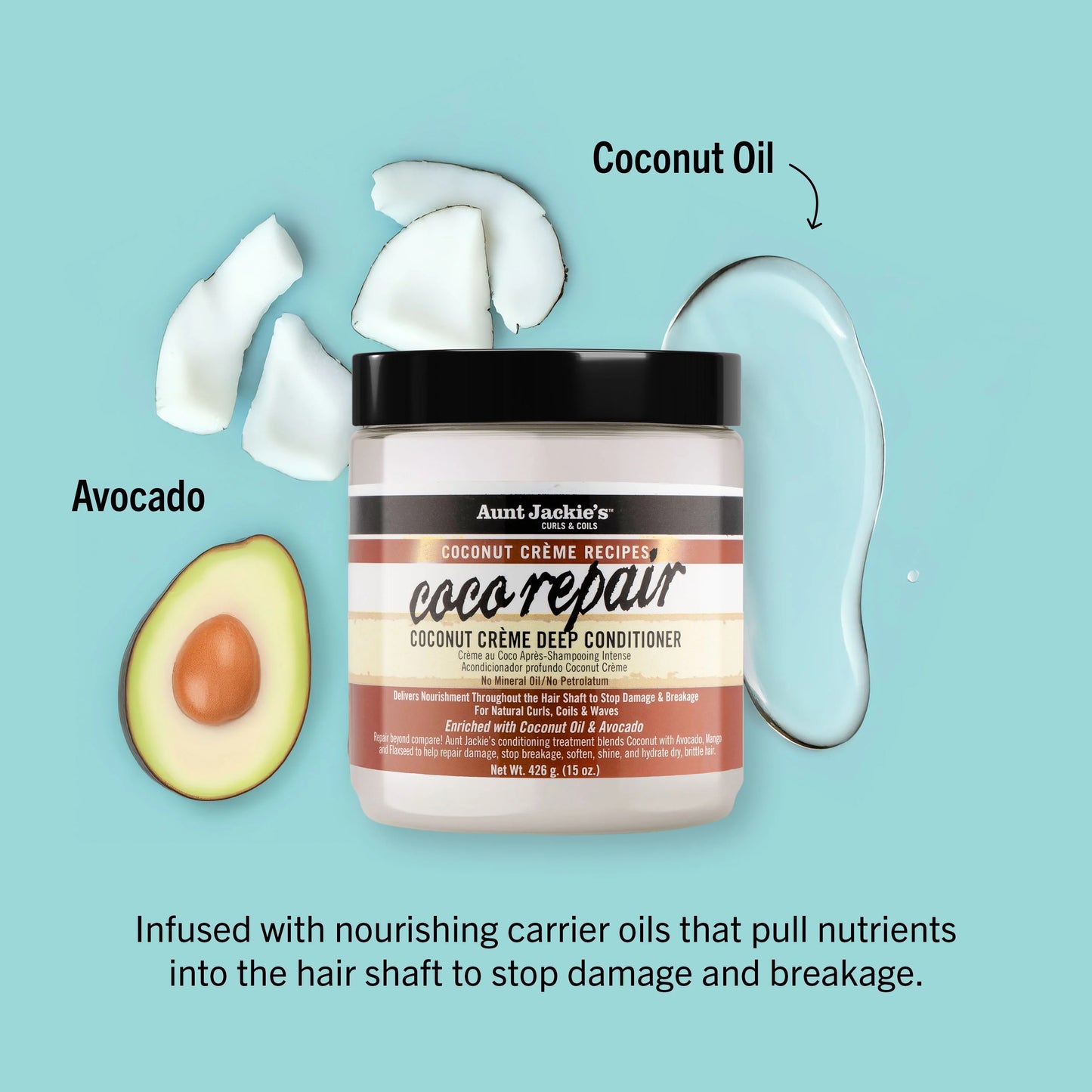 Aunt Jackie's Coco Repair Coconut Creme Deep Conditioner 15oz