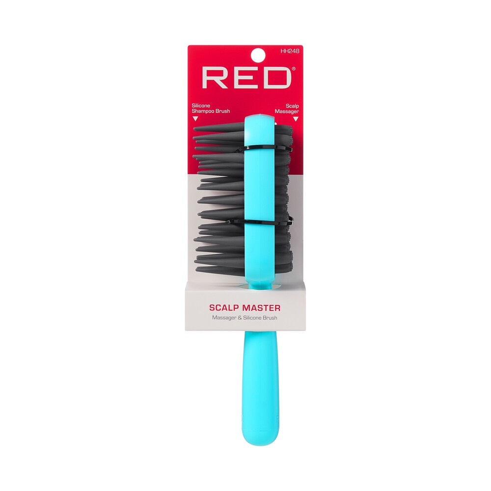 RED Scalp Master 2 Sided Massager and Silicon Brush