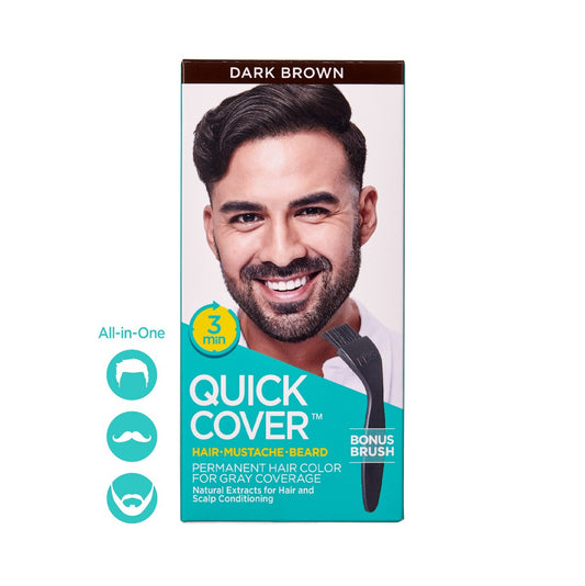 Kiss Colors Quick Cover For Men - Dark Brown