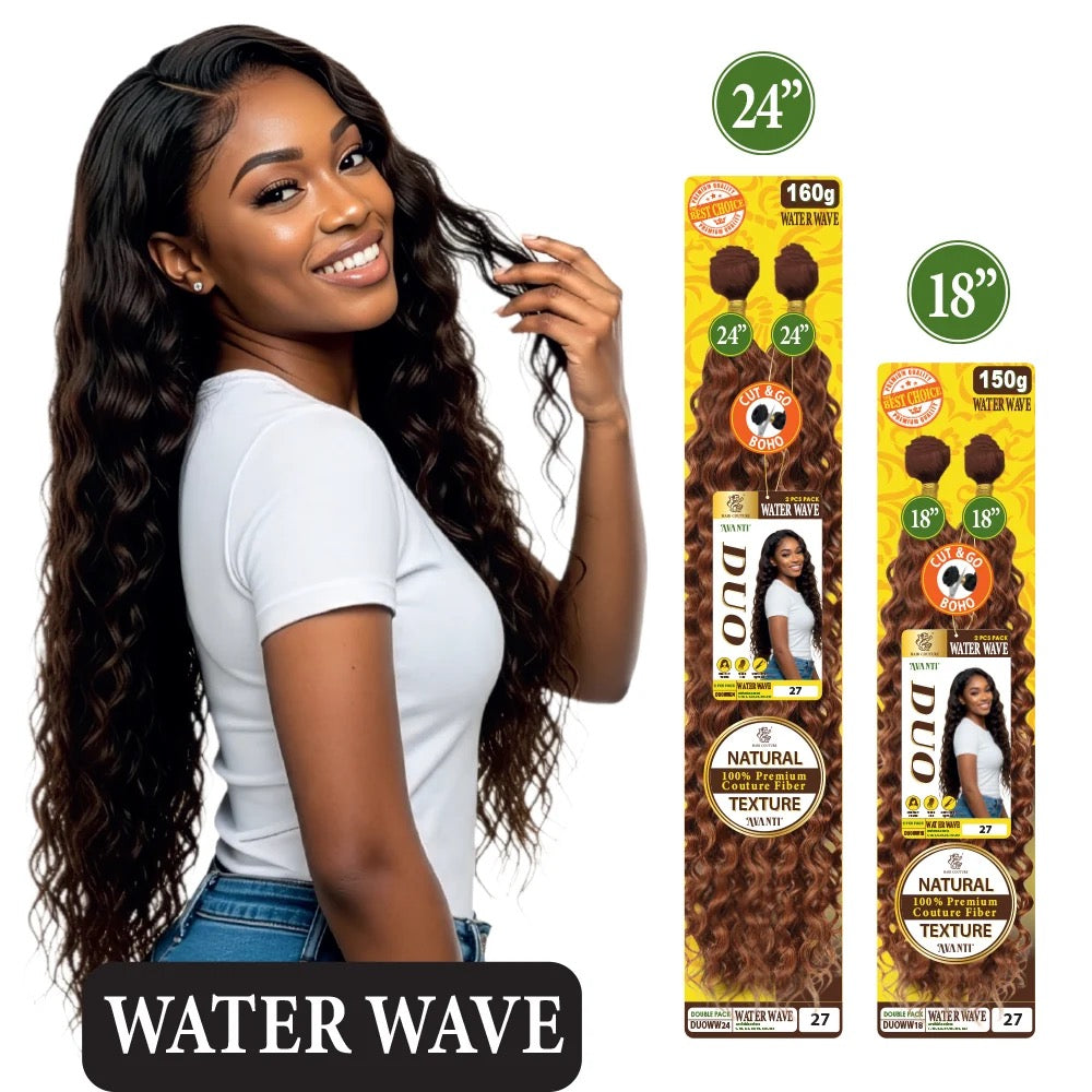 Duo 2PC Weave Bundle Water Wave 18"