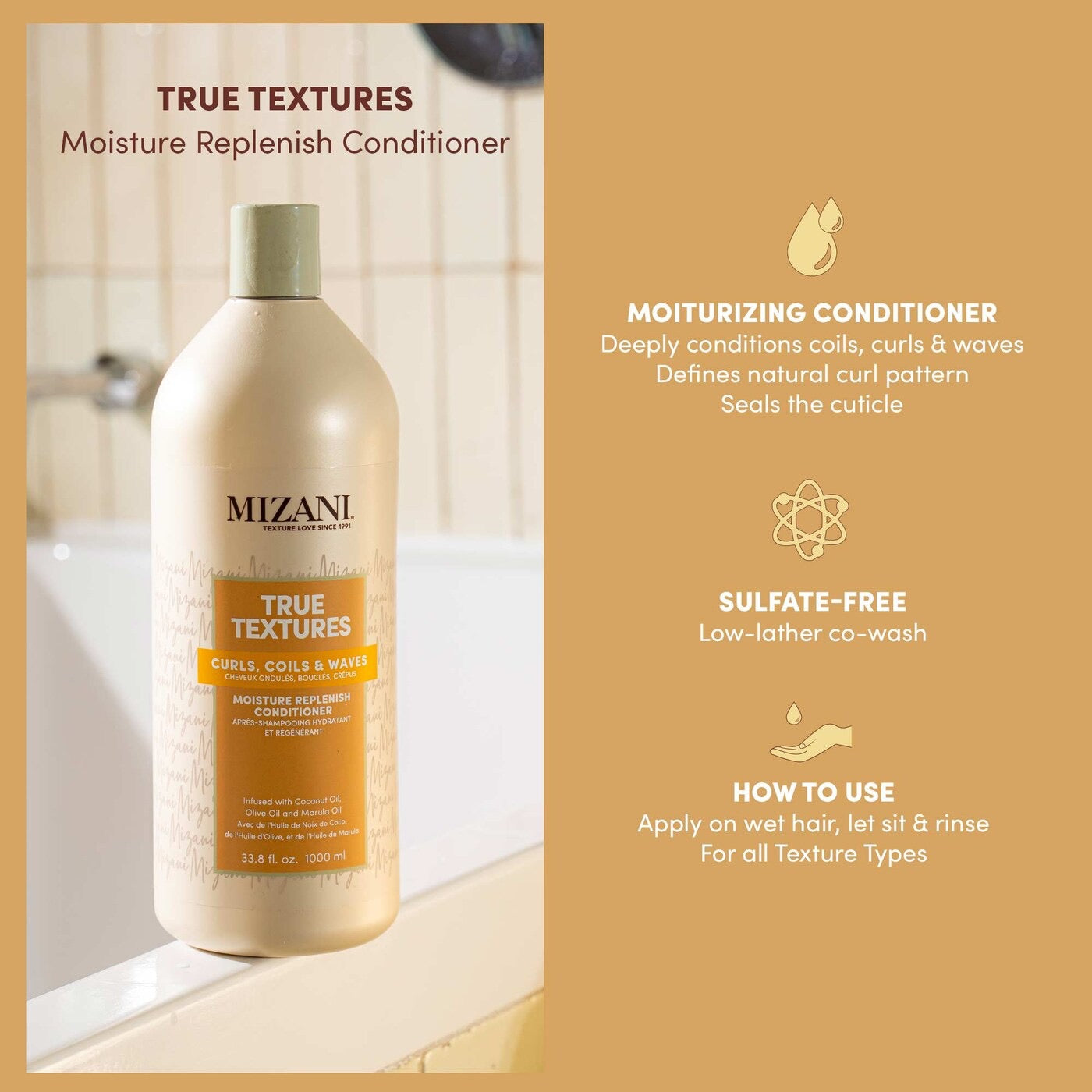 Mizani True Textures Moisture Replenish Conditioner 33.8oz