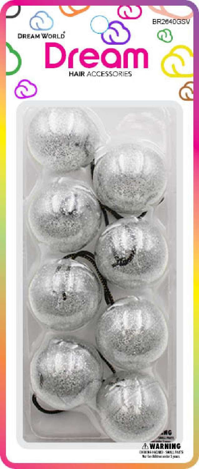 DREAM P/T 40MM 4PC SILVER GLITTER