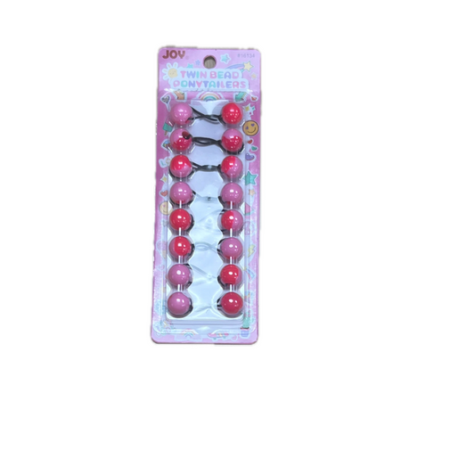 Joy Twin Beads Ponytailers Bobos 20mm 16134 Two Tone Pink