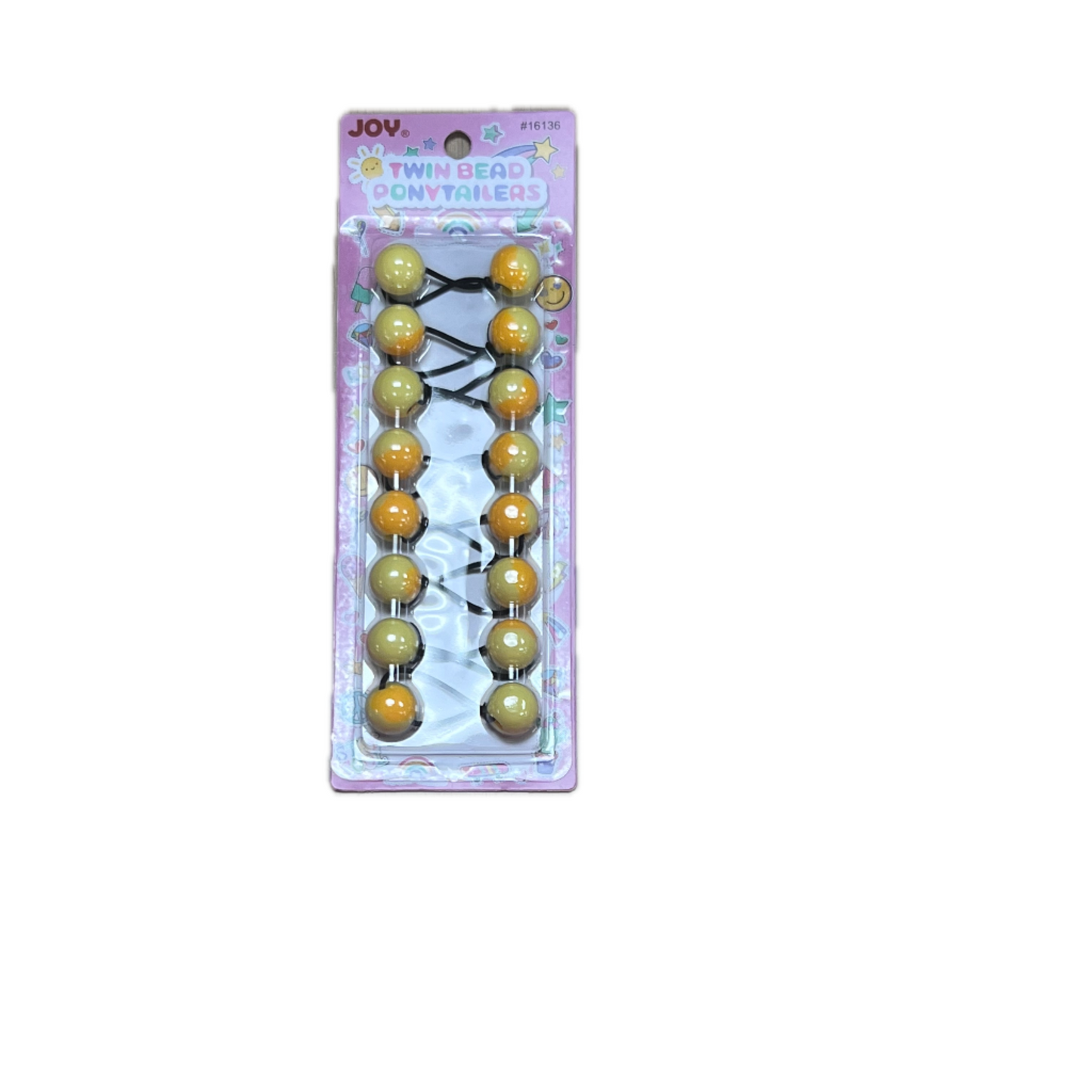 Joy Twin Beads Ponytailers Bobos 20mm 16136 Two Tone Yellow
