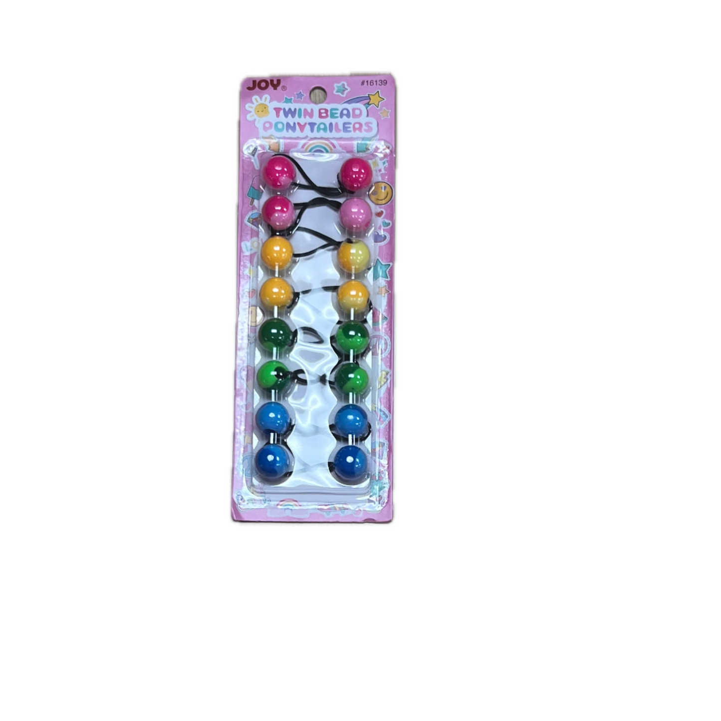 Joy Twin Beads Ponytailers Bobos 20mm 16139 Two Tone Asst Color