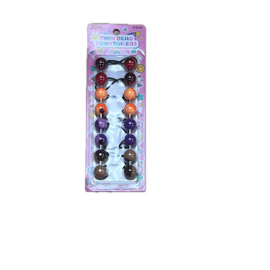 Joy Twin Beads Ponytailers Bobos 16mm 16240 Asst Pink