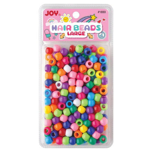 Joy Hair Beads Large Package 01833 Solid Assorted Color