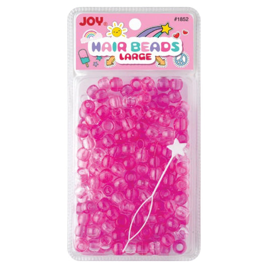 Joy Hair Beads Large Package 01852 Assorted Transparent Pink Mix