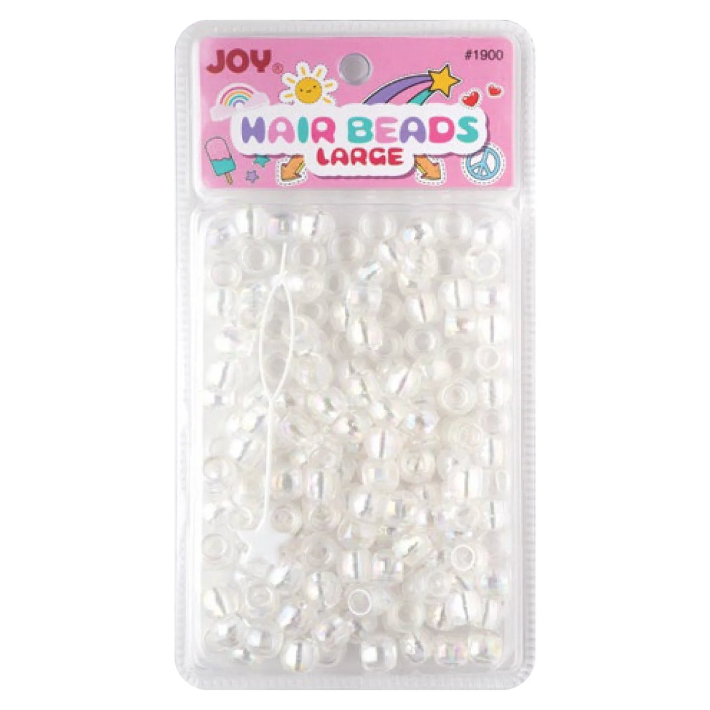 Joy Hair Beads Large Package 01900 Clear