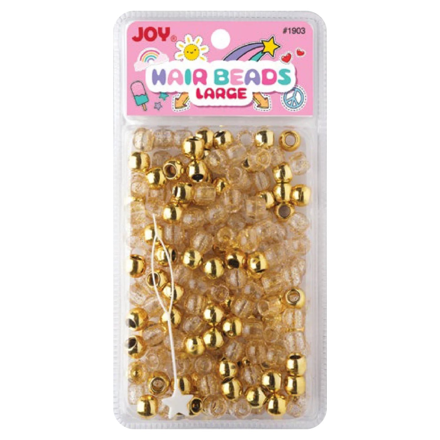 Joy Hair Beads Metallic 01903 Gold Metallic and Glitter