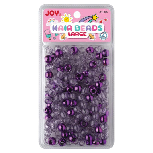 Joy Hair Beads Metallic 01906 Purple Metallic and Glitter