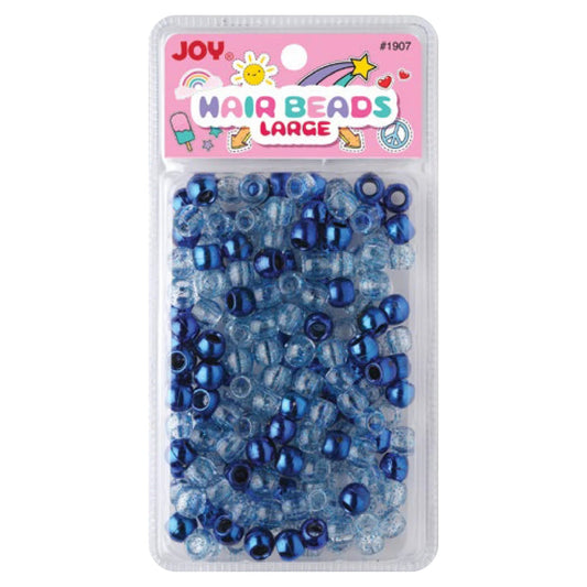 Joy Hair Beads Metallic 01907 Blue Metallic and Glitter