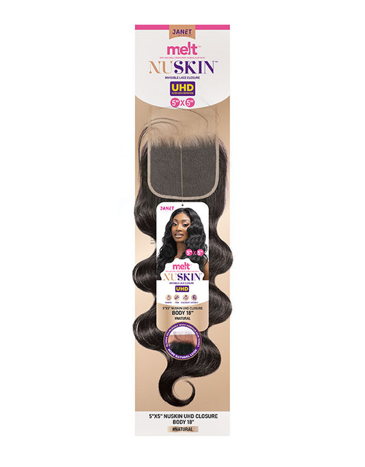 Janet MELT 5X5 NUSKIN UHD Lace Closure Body Wave