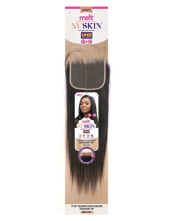 Janet MELT 5X5 NUSKIN UHD Lace Closure Straight